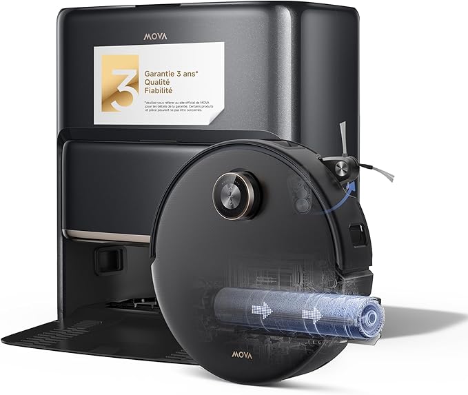 Mova Z60 Ultra Roller Complete : Aspirateur Laveur avec Technologie de Nettoyage HydroForce™, DuoSolution™, StepMaster™ 2.0, LiftPro™, AutoShield™ et Puissance d'aspiration de 28 000Pa (Copy)