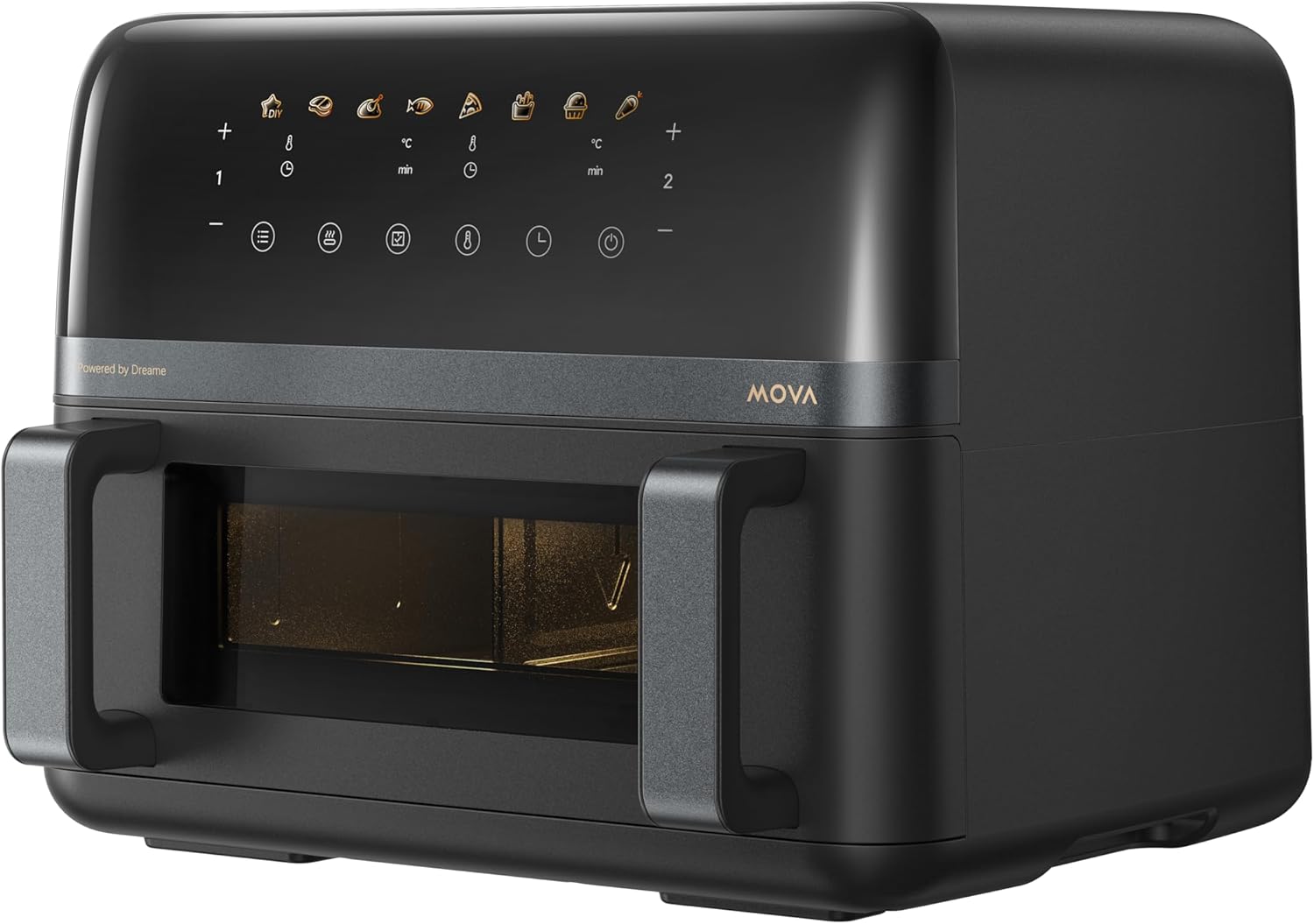 Mova AeroChef FD20 Pro, double zone de cuisson de 9 L, SyncFinish, cuisson rapide à 2700 W, températures entre 40 et 230C, circulation d'air chaud, intérieur en métal