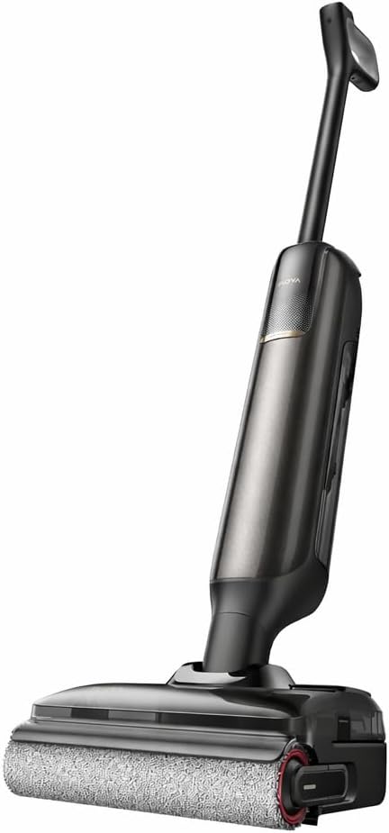 Mova M50 Aspirateur Eau/poussière, Double Bord, Aspiration 22 kPa, Anti-enchevêtrement, Brosse lavée à 85 °C, séchage 5 Min, Rotation 90°, détection saleté et Aspiration Auto