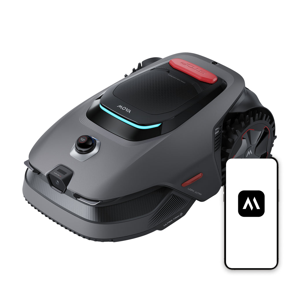 MOVA LiDAX Ultra 1600 Robot Tondeuse sans Fil périphérique avec 4G, Recommandé 1600 m², Cartographie IA & LiDAR 3D 360° sans RTK, Coupe Bordures 5 cm, Sécurité Animaux, Toutes Terrains, Tonte en U