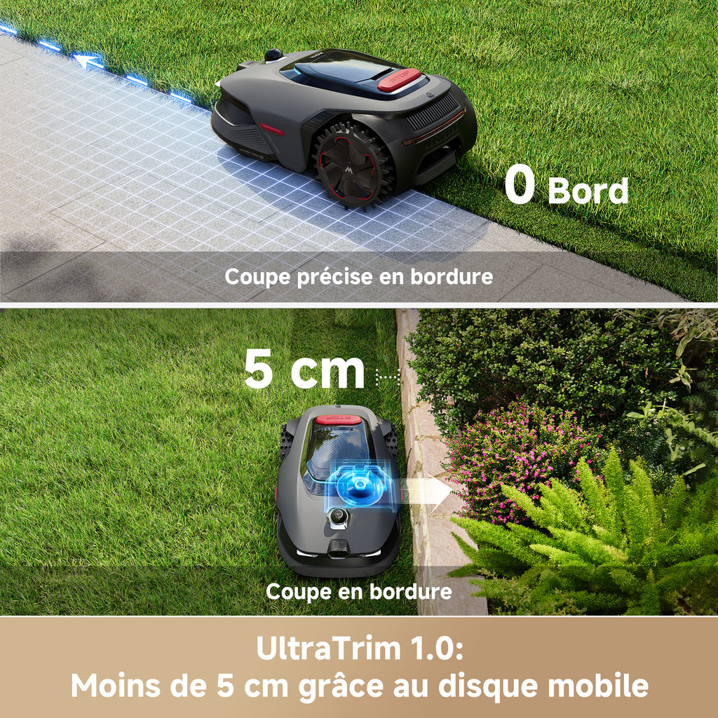 MOVA LiDAX Ultra 1600 Robot Tondeuse sans Fil périphérique avec 4G, Recommandé 1600 m², Cartographie IA & LiDAR 3D 360° sans RTK, Coupe Bordures 5 cm, Sécurité Animaux, Toutes Terrains, Tonte en U