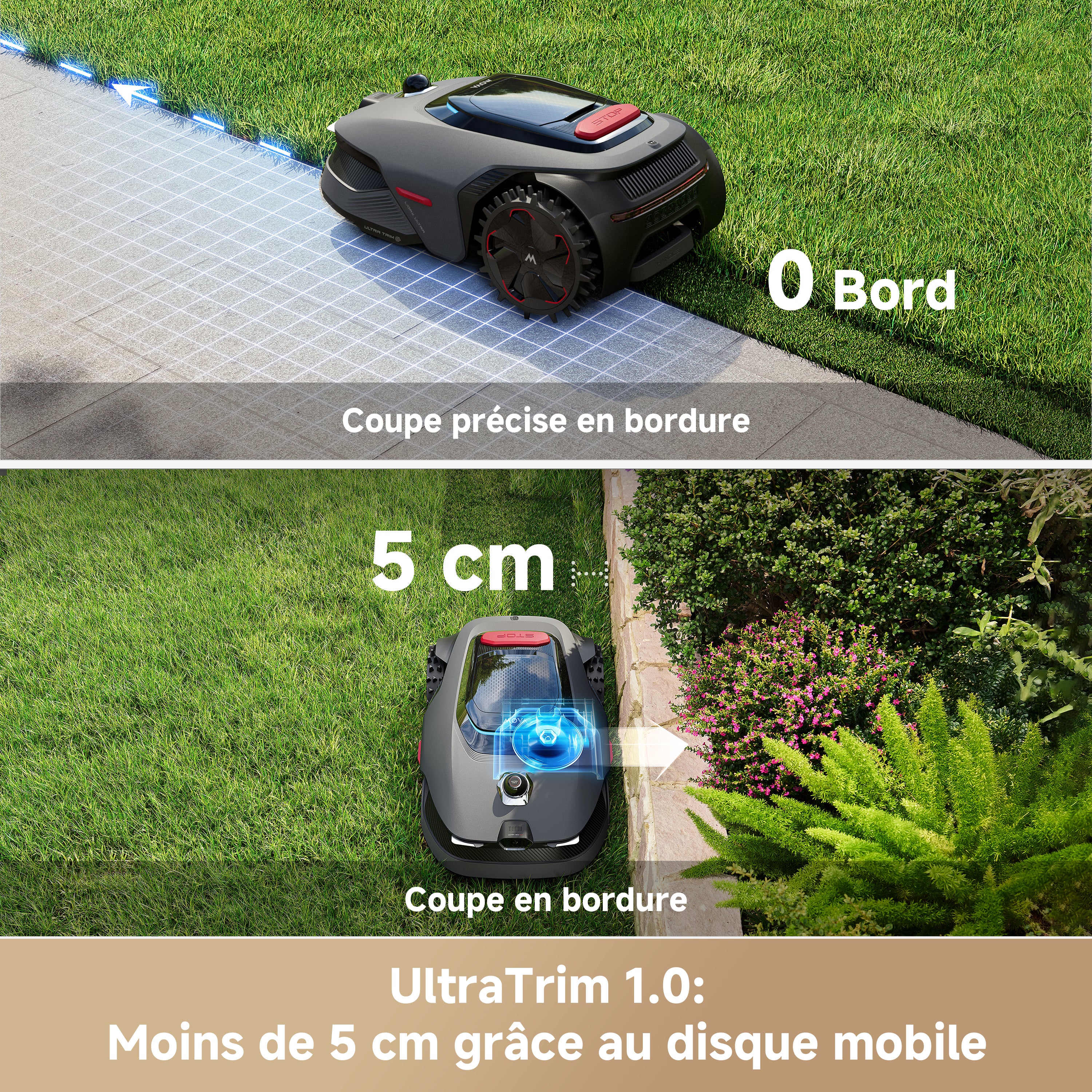 MOVA LiDAX Ultra 1600 Robot Tondeuse sans Fil périphérique avec 4G, Recommandé 1600 m², Cartographie IA & LiDAR 3D 360° sans RTK, Coupe Bordures 5 cm, Sécurité Animaux, Toutes Terrains, Tonte en U