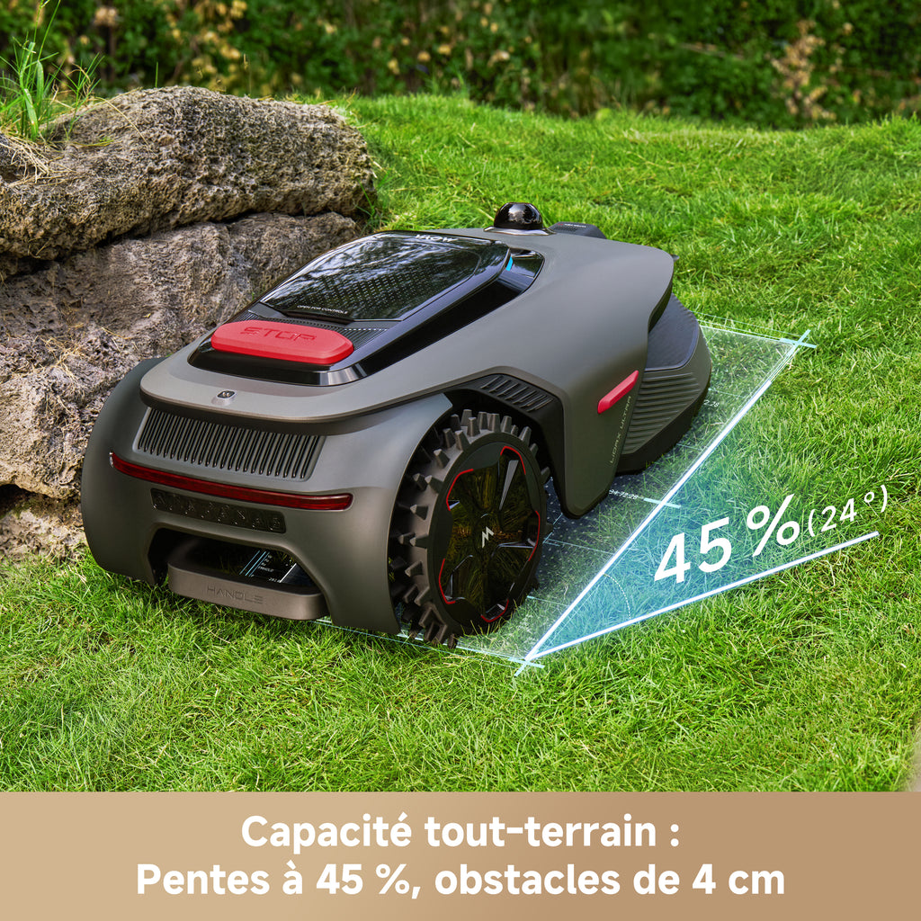 MOVA LiDAX Ultra 1600 Robot Tondeuse sans Fil périphérique avec 4G, Recommandé 1600 m², Cartographie IA & LiDAR 3D 360° sans RTK, Coupe Bordures 5 cm, Sécurité Animaux, Toutes Terrains, Tonte en U