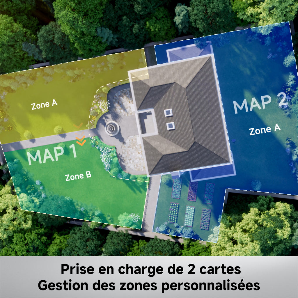 MOVA ViAX 500 Robot Tondeuse sans Fil périphérique, Recommandé 500 m², Cartographie à Assistance IA, LiDAR 360° + IA Double Vision, évitement d’Obstacles, trajectoire U, Coupe des Bords, Contrôle App