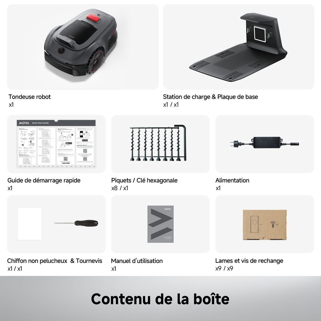 MOVA ViAX 500 Robot Tondeuse sans Fil périphérique, Recommandé 500 m², Cartographie à Assistance IA, LiDAR 360° + IA Double Vision, évitement d’Obstacles, trajectoire U, Coupe des Bords, Contrôle App